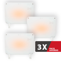 Calefactor Eléctrico Mural De Cristal (3 Unidades) 1000 W Wi-Fi
