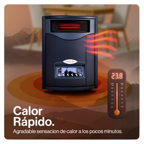 Estufa Eléctrica Infrarroja UV 70 m2 WiFi - Imagen 4