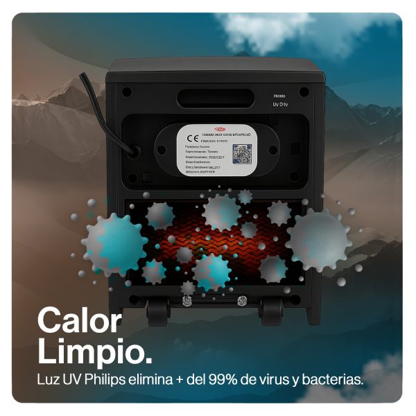 Estufa Eléctrica Infrarroja UV 70 m2 WiFi - Imagen 8