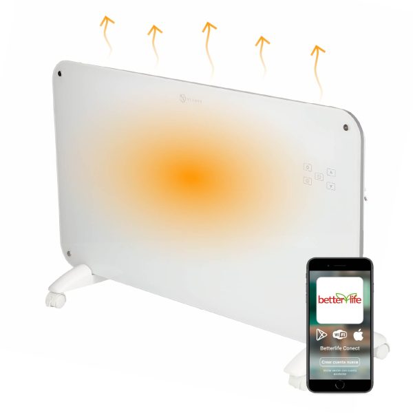 Calefactor Eléctrico Mural De Cristal 2000W WiFi